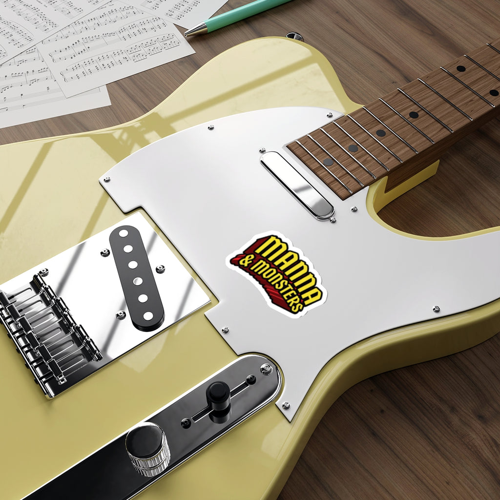 Manna & Monsters Die-Cut Sticker — Bold Retro Logo Sticker for Laptops & Gear