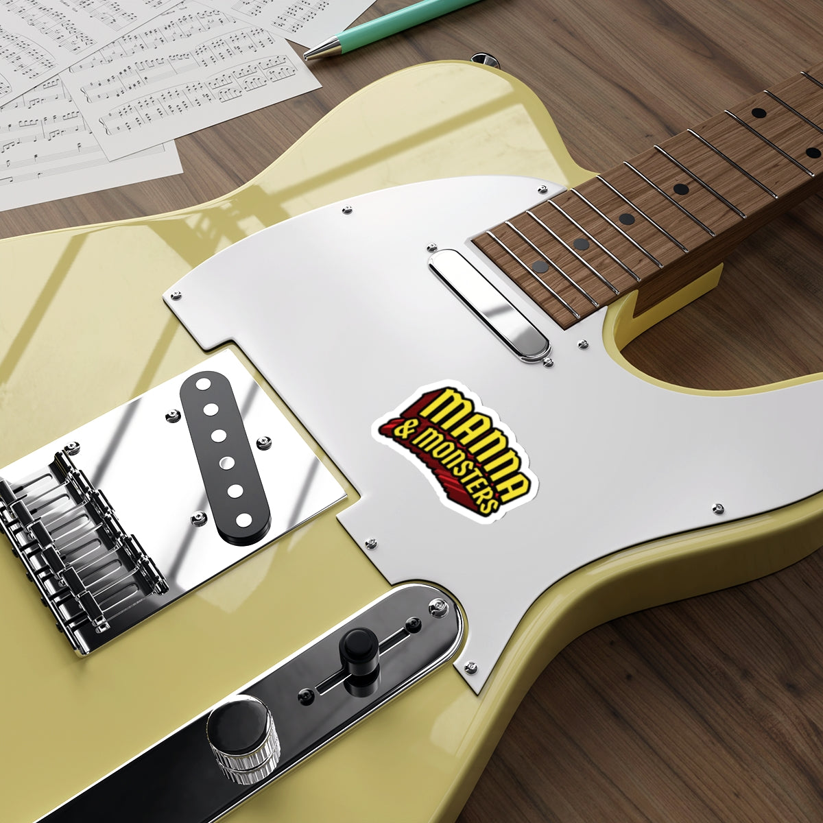 Manna & Monsters Die-Cut Sticker — Bold Retro Logo Sticker for Laptops & Gear