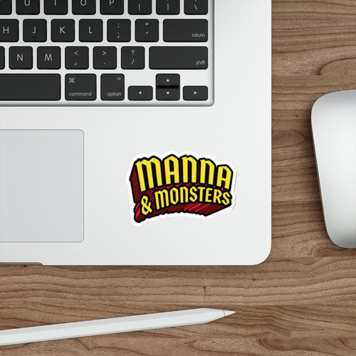 Manna & Monsters Die-Cut Sticker — Bold Retro Logo Sticker for Laptops & Gear