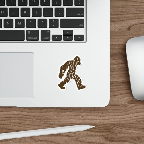 “Manna & Monsters” BigFoot Sasquatch Vinyl Die-Cut Sticker